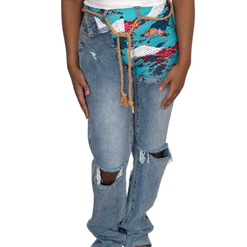 Oriental Spandex Rip & Repair Jeans