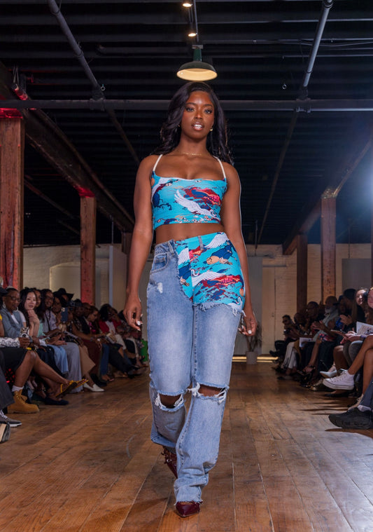 Oriental Spandex Rip & Repair Jeans